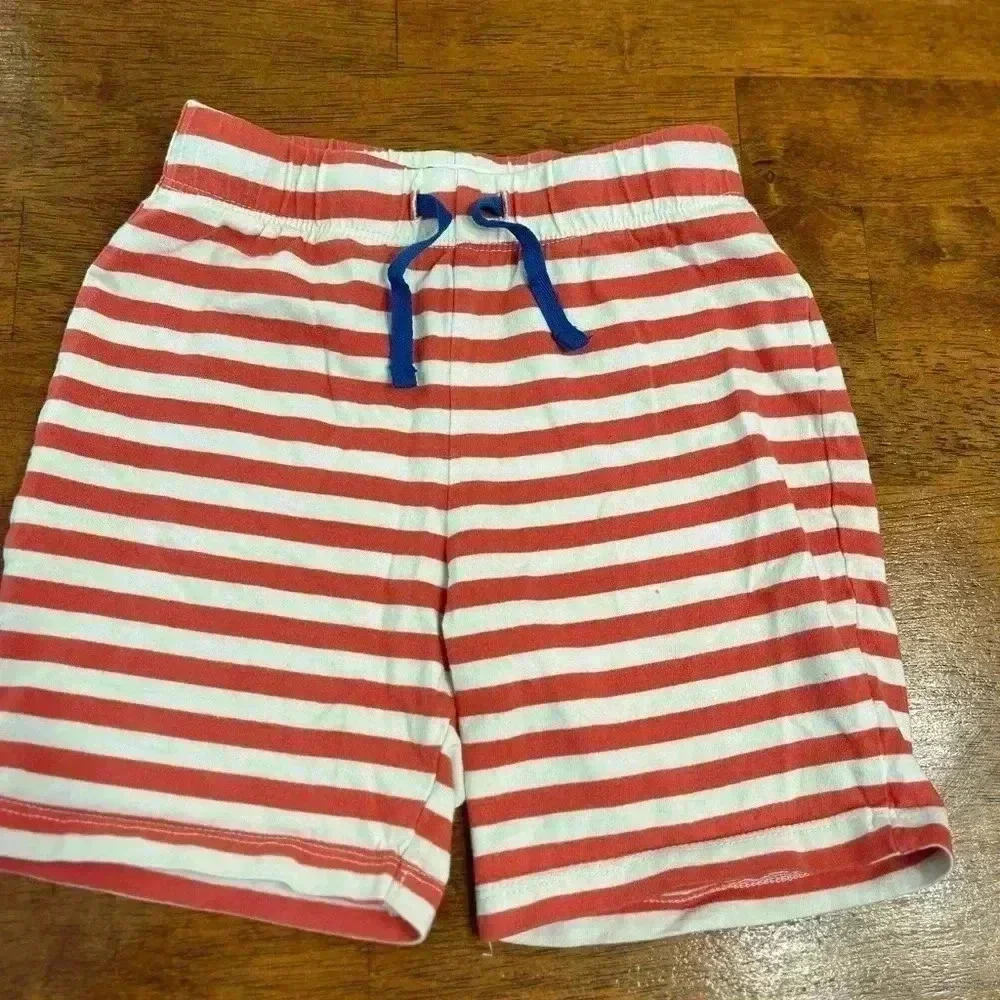 Mini Boden baby Boden dark orange striped shorts size 3